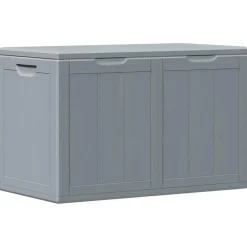 vidaXL Tuinbox 180 L PP houtlook grijs