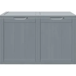 vidaXL Tuinbox 180 L PP houtlook grijs