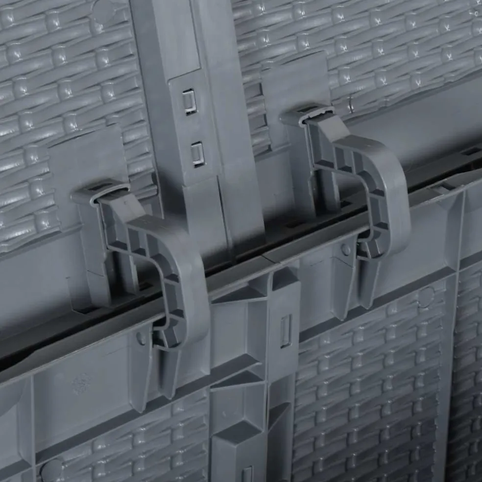 vidaXL Tuinbox 180 L PP rattan grijs
