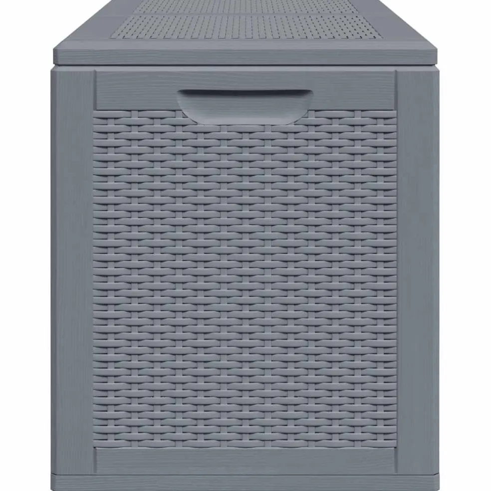 vidaXL Tuinbox 180 L PP rattan grijs