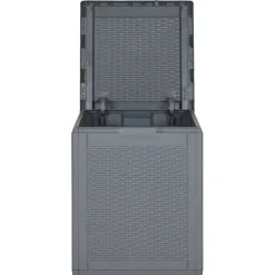 vidaXL Tuinbox 90 L PP rattan grijs