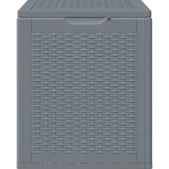 vidaXL Tuinbox 90 L PP rattan grijs