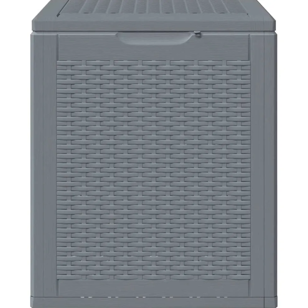 vidaXL Tuinbox 90 L PP rattan grijs