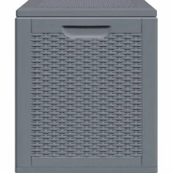 vidaXL Tuinbox 90 L PP rattan grijs