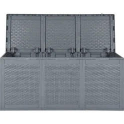 vidaXL Tuinbox 270 L PP rattan grijs