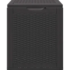 vidaXL Tuinbox 90 L PP rattan zwart
