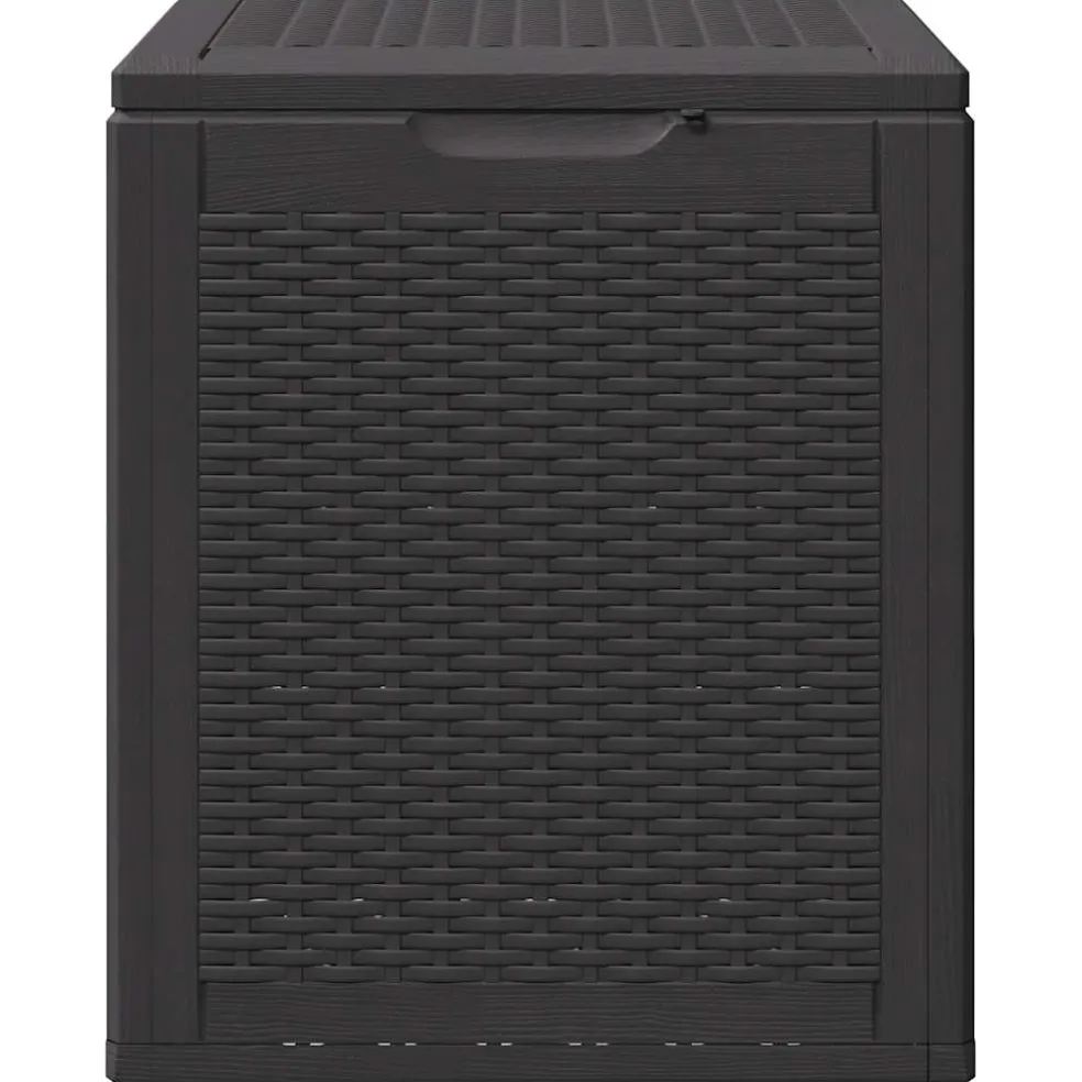 vidaXL Tuinbox 90 L PP rattan zwart