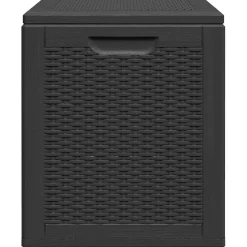 vidaXL Tuinbox 90 L PP rattan zwart