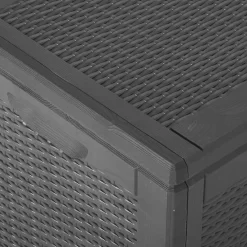 vidaXL Tuinbox 180 L PP rattan zwart