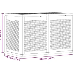 vidaXL Tuinbox 180 L PP rattan zwart