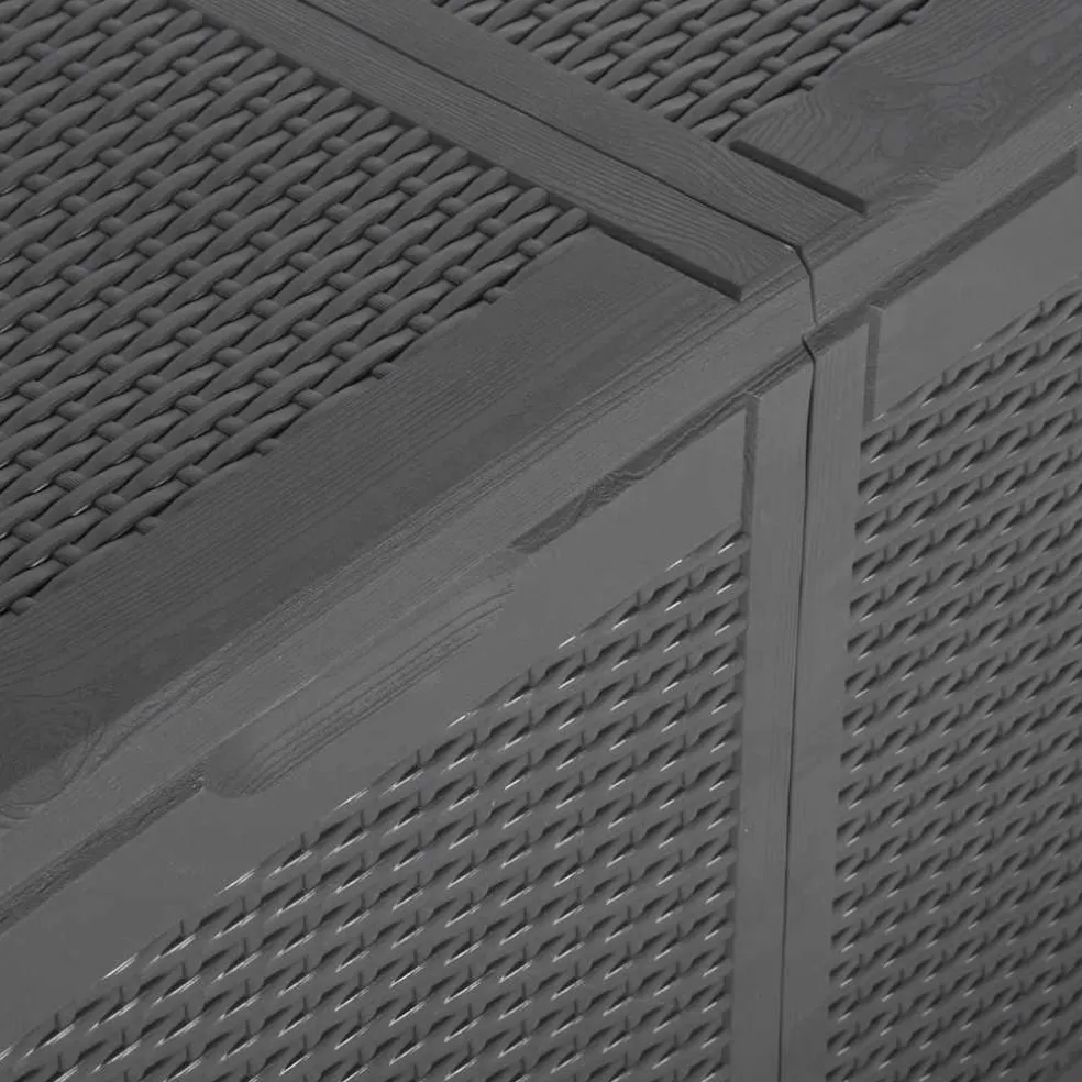 vidaXL Tuinbox 180 L PP rattan zwart
