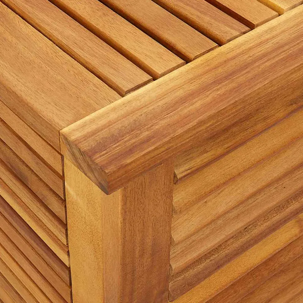 vidaXL Tuinbox met jaloezieën 60x50x56 cm massief acaciahout