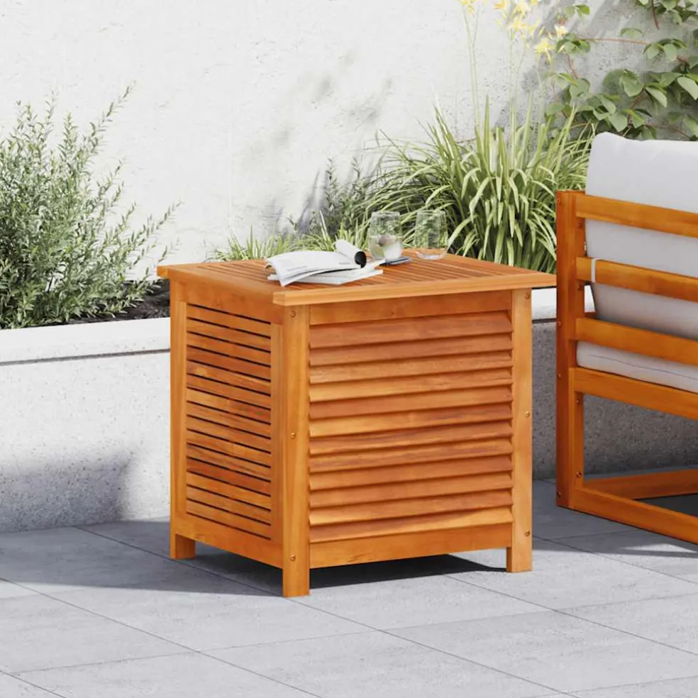 vidaXL Tuinbox met jaloezieën 60x50x56 cm massief acaciahout