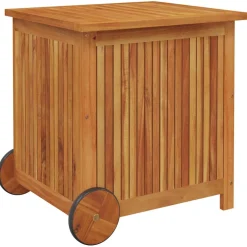 vidaXL Tuinbox met wieltjes 60x50x58 cm massief acaciahout