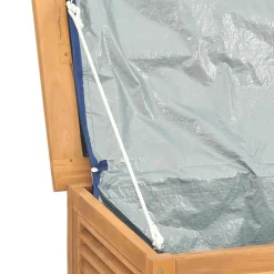 vidaXL Tuinbox met zak 60x50x58 cm massief teakhout