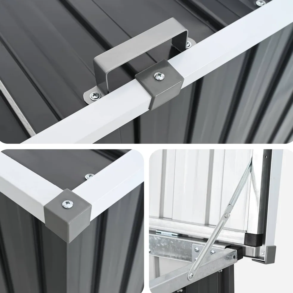 vidaXL Tuinbox 109x67x65 cm antraciet