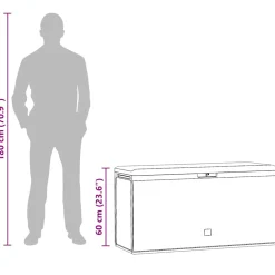 vidaXL Tuinbox 114x47x60 cm antraciet