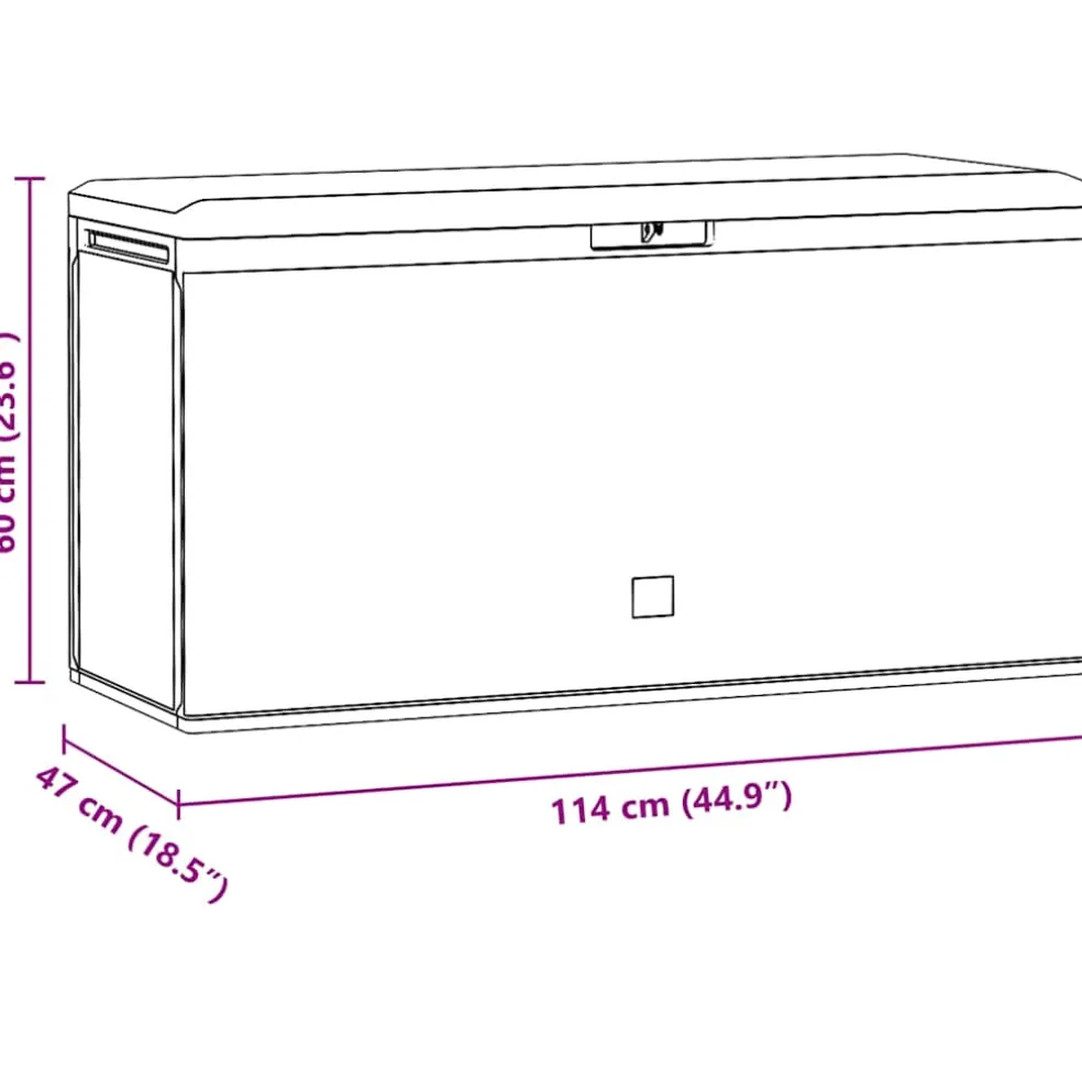 vidaXL Tuinbox 114x47x60 cm antraciet