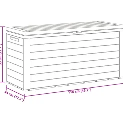 vidaXL Tuinbox 116x44x55 cm bruin