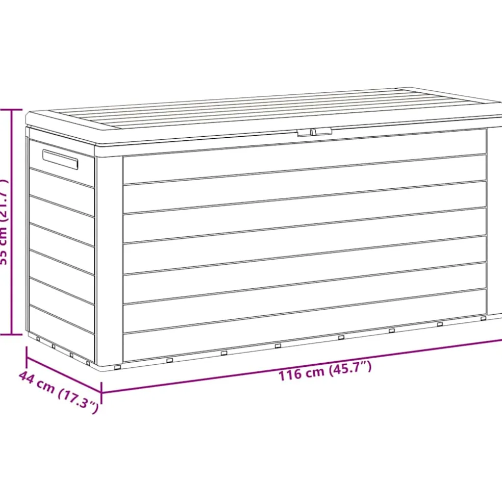 vidaXL Tuinbox 116x44x55 cm bruin