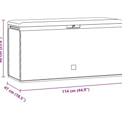 vidaXL Tuinbox 114x47x60 cm bruin