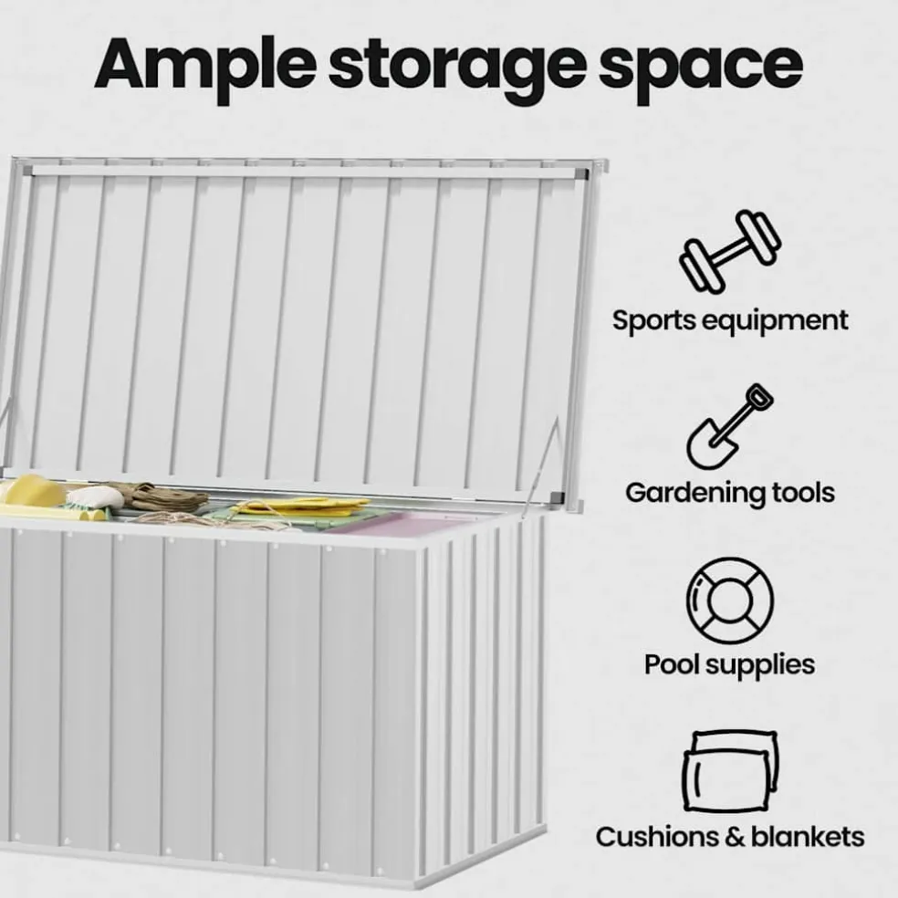 vidaXL Tuinbox 129x67x65 cm grijs