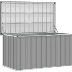 vidaXL Tuinbox 129x67x65 cm grijs
