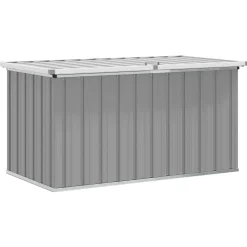 vidaXL Tuinbox 129x67x65 cm grijs