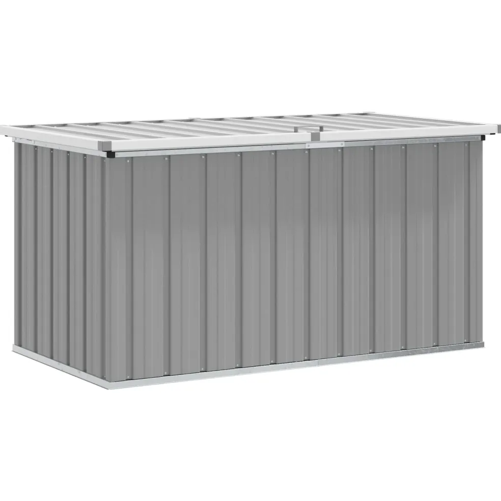 vidaXL Tuinbox 129x67x65 cm grijs