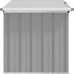 vidaXL Tuinbox 129x67x65 cm grijs