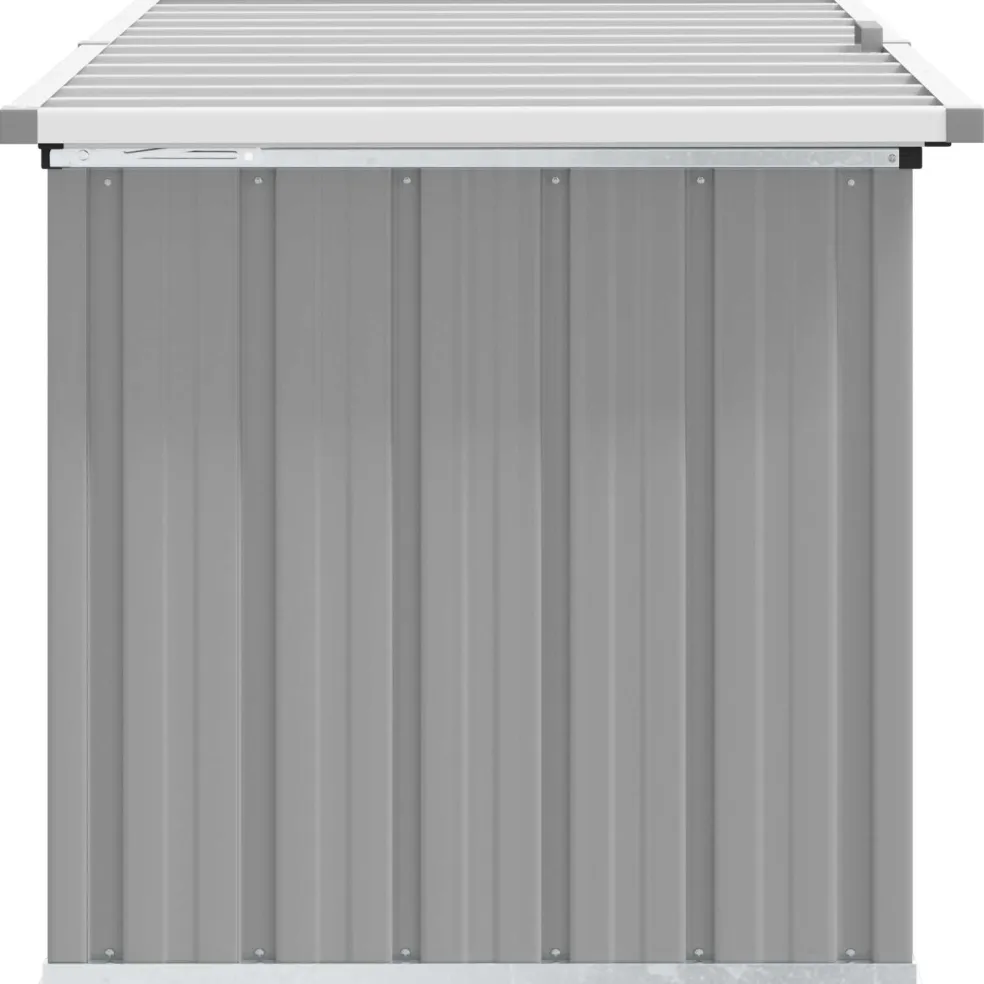 vidaXL Tuinbox 129x67x65 cm grijs