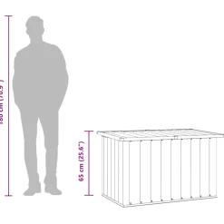 vidaXL Tuinbox 109x67x65 cm grijs