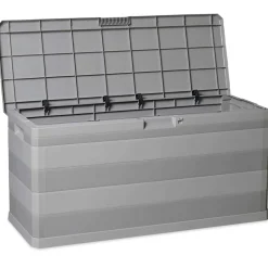 vidaXL Tuinbox 117x45x56 cm grijs