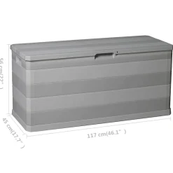 vidaXL Tuinbox 117x45x56 cm grijs
