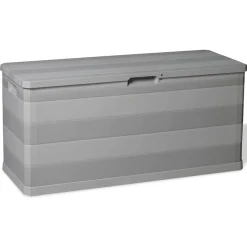 vidaXL Tuinbox 117x45x56 cm grijs
