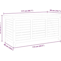vidaXL Tuinbox 117x50x55 cm massief eucalyptushout