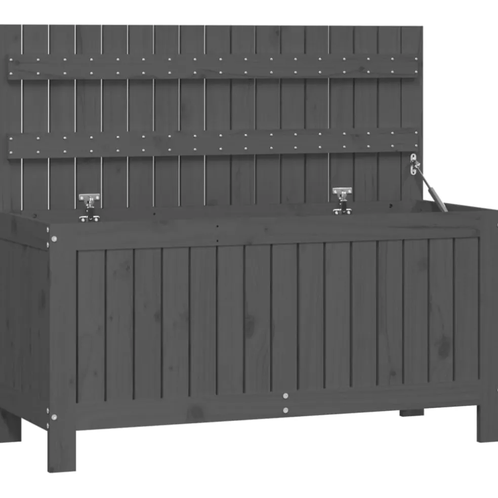 vidaXL Tuinbox 108x42,5x54 cm massief grenenhout grijs