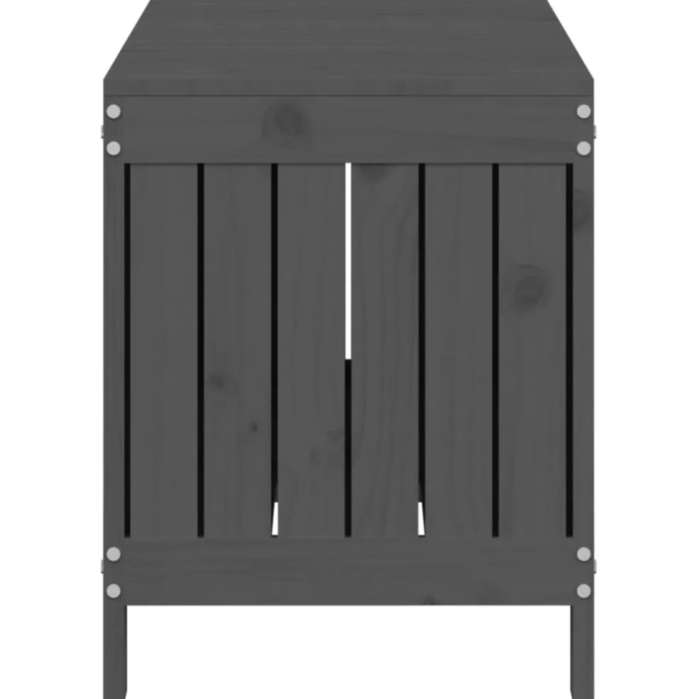 vidaXL Tuinbox 108x42,5x54 cm massief grenenhout grijs