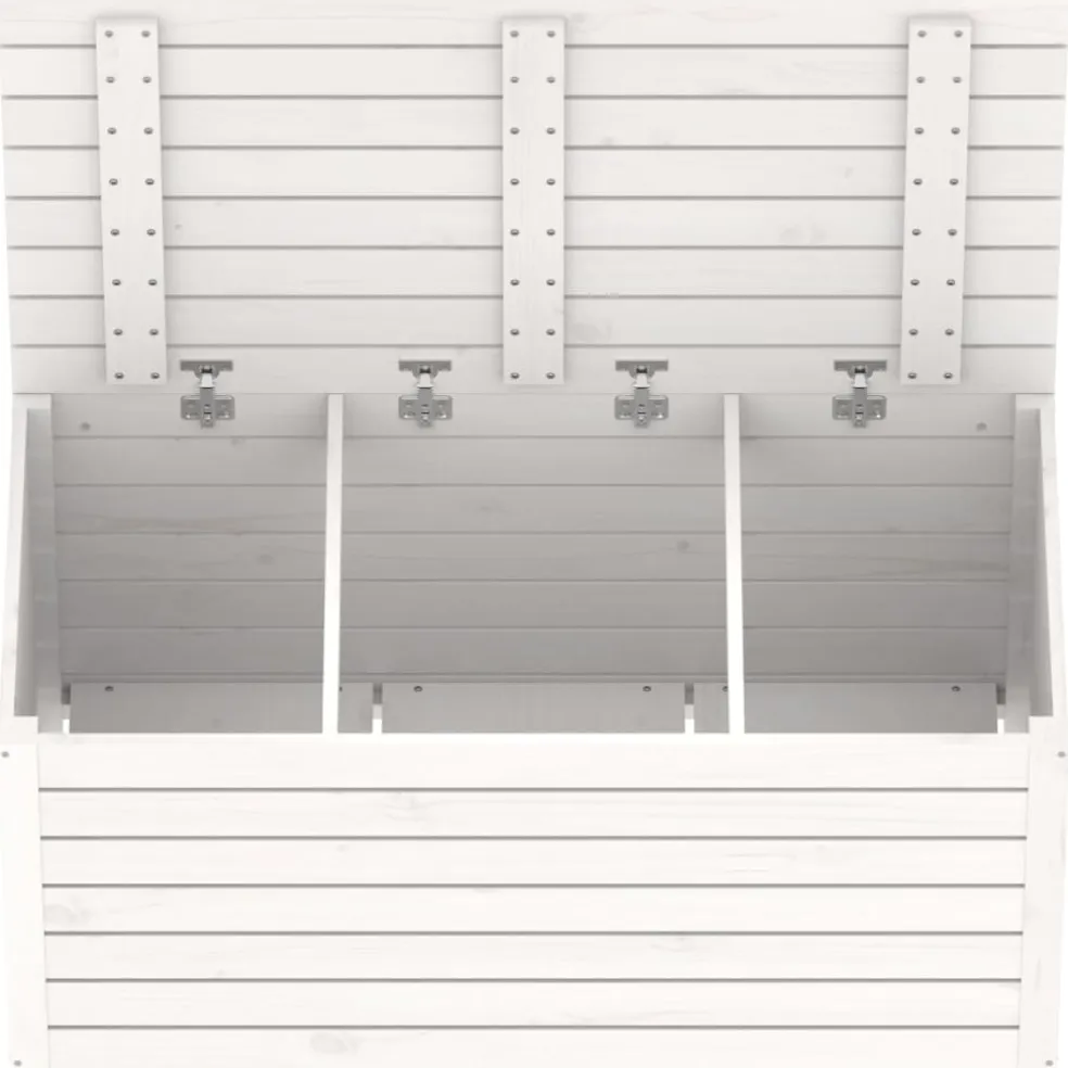 vidaXL Tuinbox 101x50,5x46,5 cm massief grenenhout wit