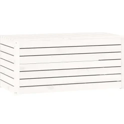vidaXL Tuinbox 101x50,5x46,5 cm massief grenenhout wit