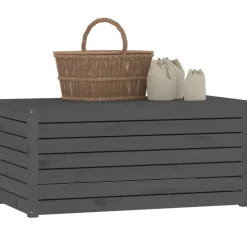 vidaXL Tuinbox 101x50,5x46,5 cm massief grenenhout grijs
