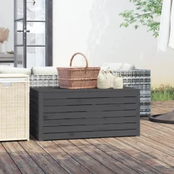 vidaXL Tuinbox 101x50,5x46,5 cm massief grenenhout grijs