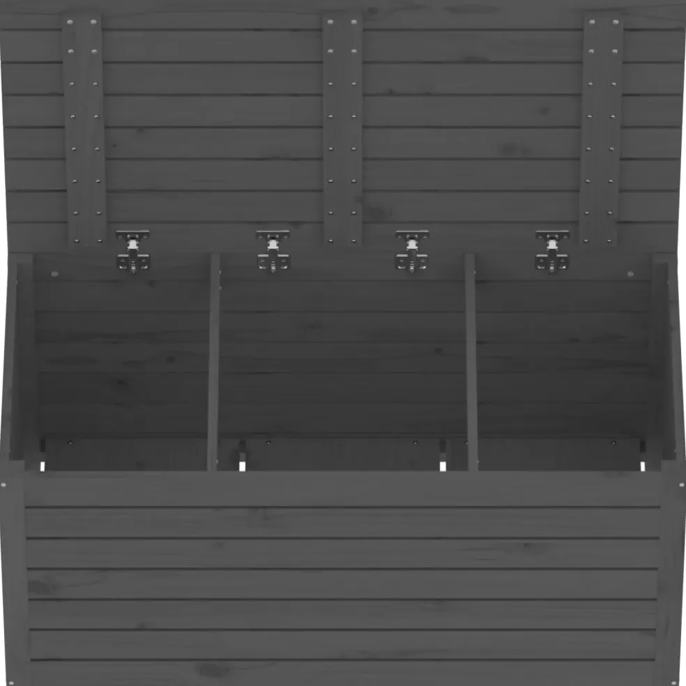 vidaXL Tuinbox 101x50,5x46,5 cm massief grenenhout grijs