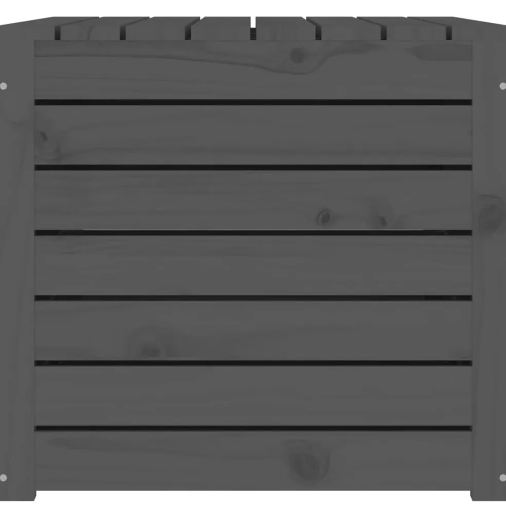 vidaXL Tuinbox 101x50,5x46,5 cm massief grenenhout grijs