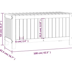 vidaXL Tuinbox 108x42,5x54 cm massief grenenhout
