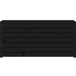vidaXL Tuinbox 101x50,5x46,5 cm massief grenenhout zwart
