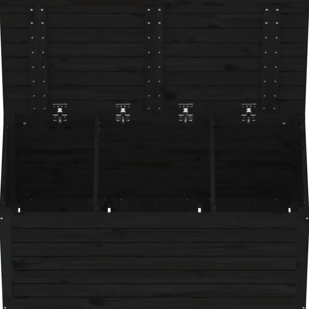 vidaXL Tuinbox 101x50,5x46,5 cm massief grenenhout zwart