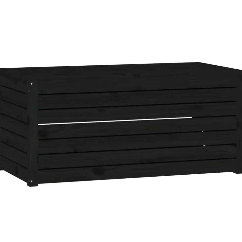 vidaXL Tuinbox 101x50,5x46,5 cm massief grenenhout zwart