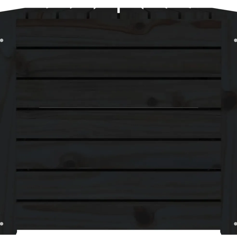 vidaXL Tuinbox 101x50,5x46,5 cm massief grenenhout zwart