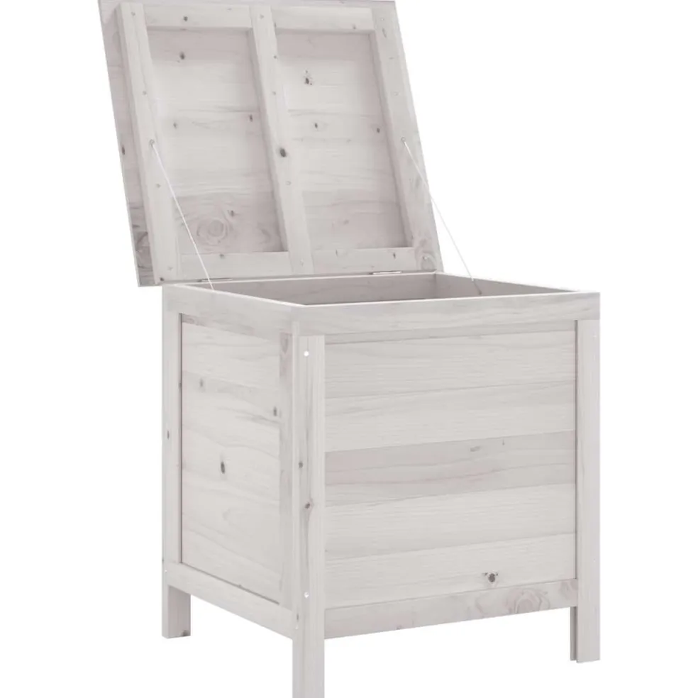 vidaXL Tuinbox 50x49x56,5 cm massief vurenhout wit